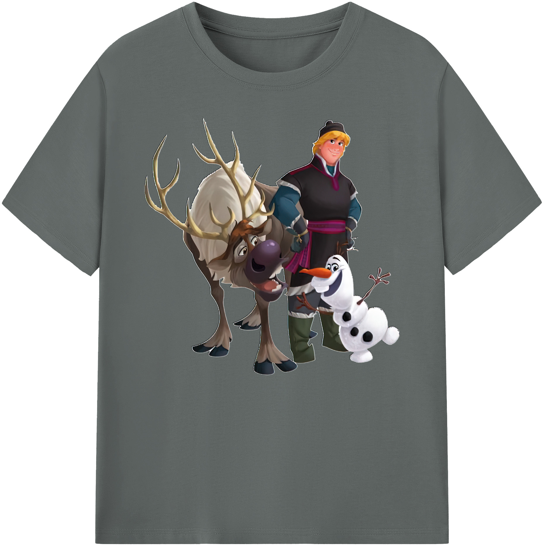 （画像用） アナと雪の女王 アンナ エルサ Frozen Anna Elsa 綿100％ メンズ半袖Tシャツ｜肌触りやわらか＆通気性